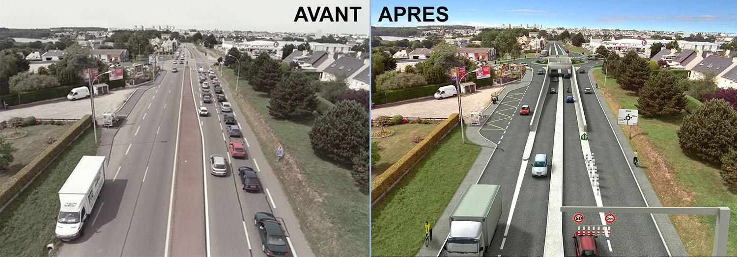 Projet du carrefour de Kermelo - Larmor Plage - Conseil Général du Morbihan