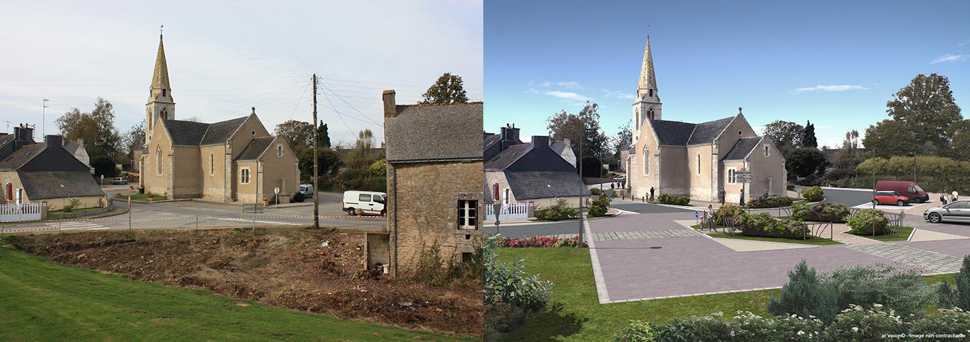 Projet de place à Locmaria-Granchamp